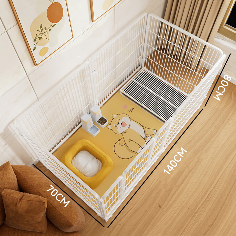 Dog Playpen Fence 6 Panel Set – 140cm Fine Grid
