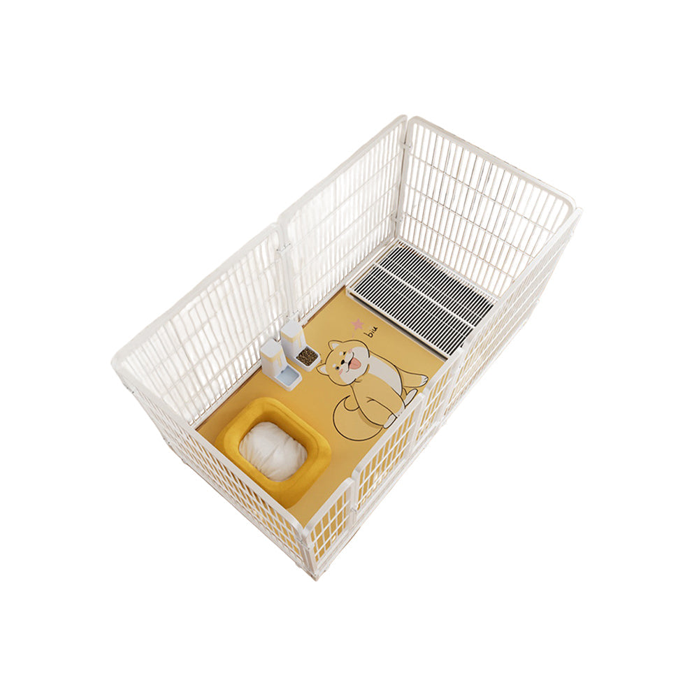 Dog Playpen Fence 6 Panel Set – 140cm Fine Grid