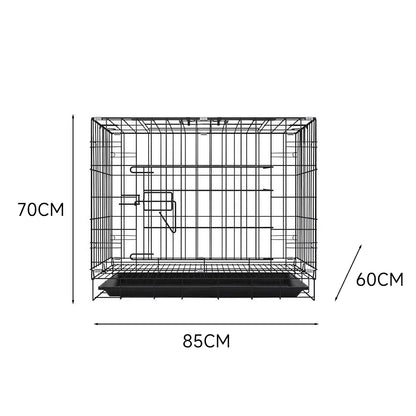 Multi-Function Pet Crate with Tray & Pad