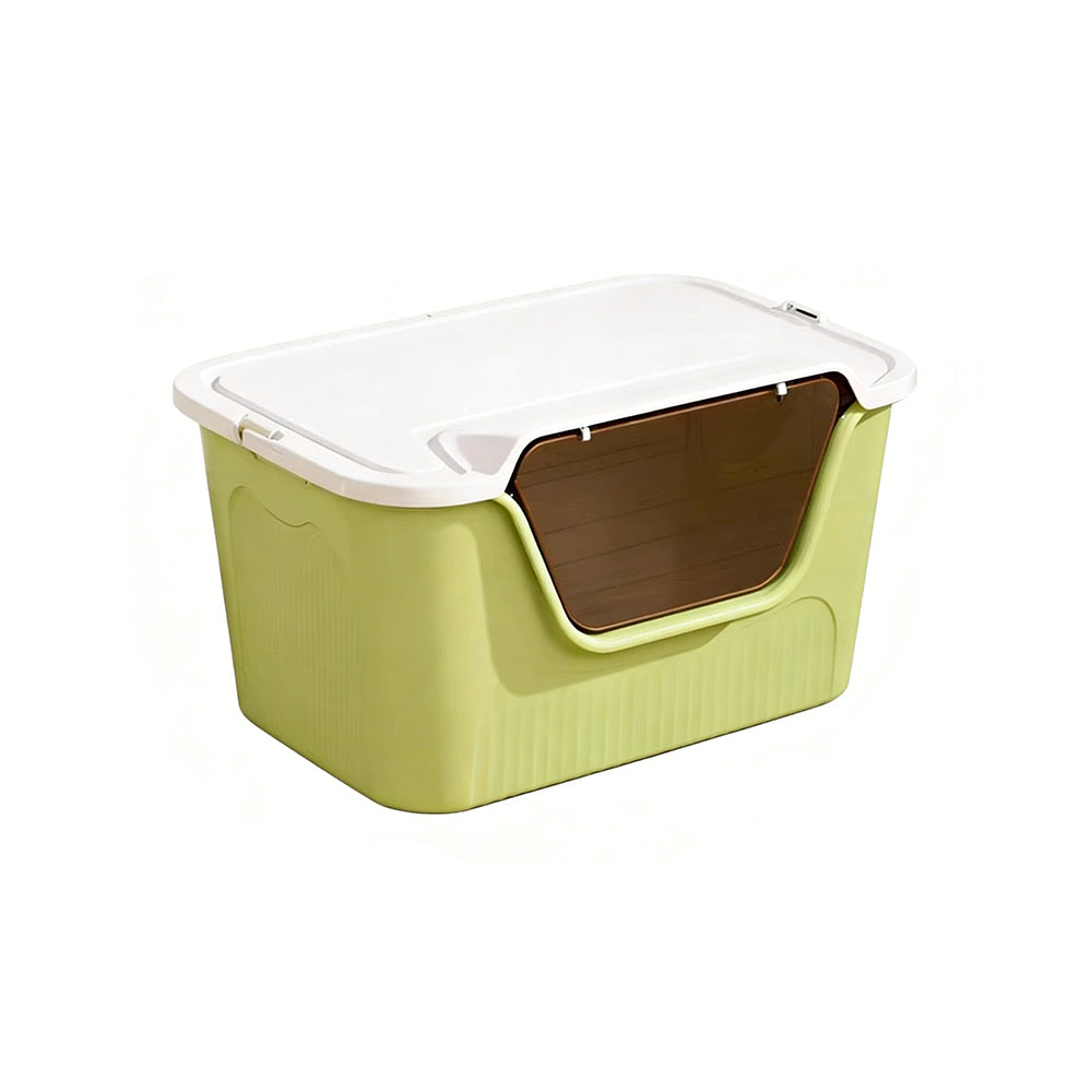 Extra Large Enclosed Cat Litter Box - High-Sided Design - 70x46x36cm