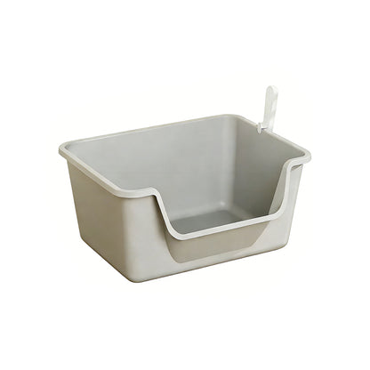 Extra Large Deep Cat Litter Box - High-Sided Open Design - 50x37x20cm