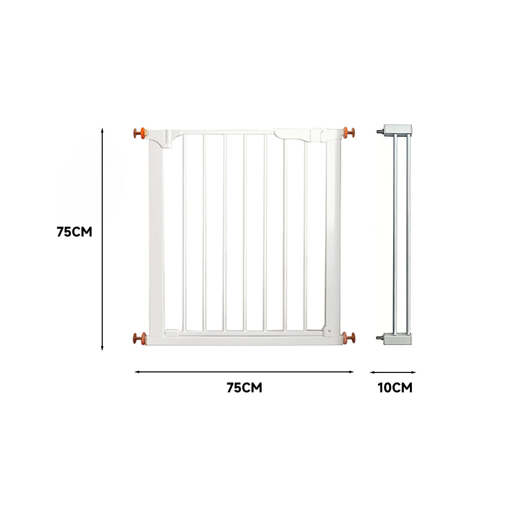 Pet Adjustable Metal Gate & Accessories 75 cm