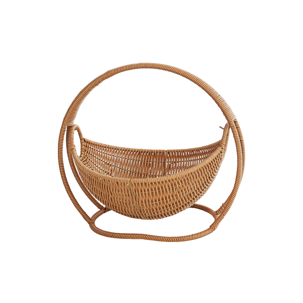 Swing Basket Cat Cradle Bed - Woven-Style Hanging Cat Lounger