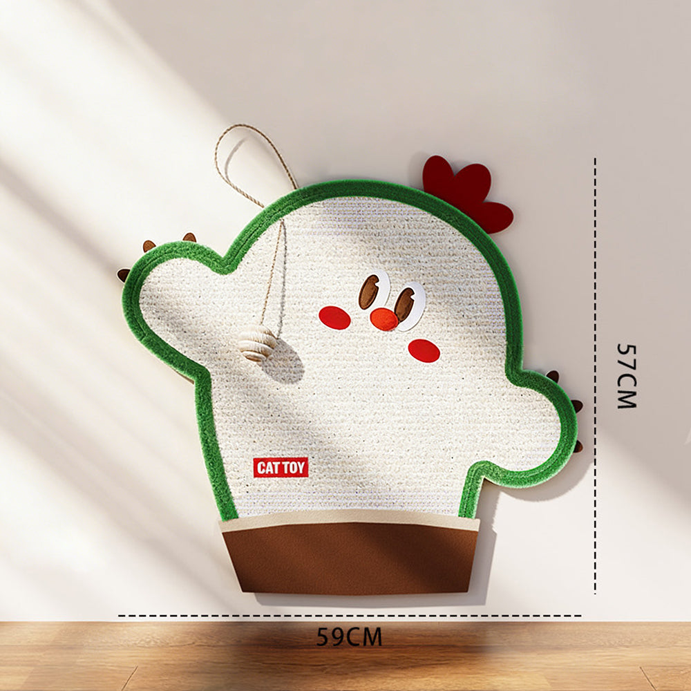 Sisal Wall-Mounted Cat Scratching Pad - Heavy Duty Anti-Shed Design (Velcro Fixing)