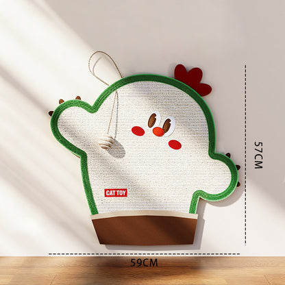 Sisal Wall-Mounted Cat Scratching Pad - Heavy Duty Anti-Shed Design (Velcro Fixing)