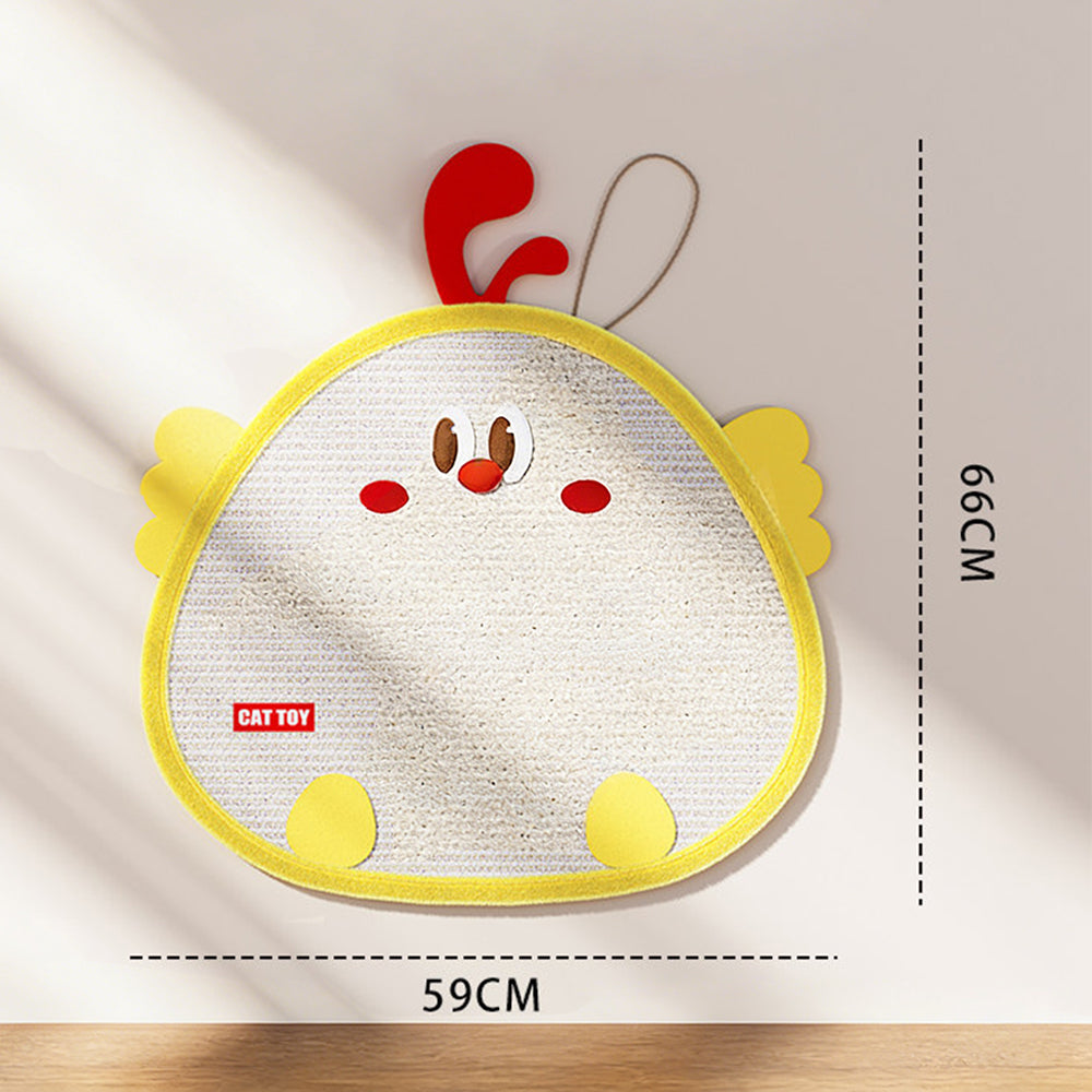 Sisal Wall-Mounted Cat Scratching Pad - Heavy Duty Anti-Shed Design (Velcro Fixing)