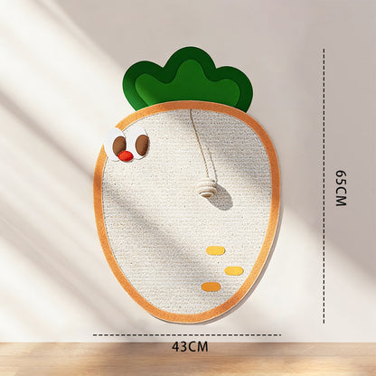 Sisal Wall-Mounted Cat Scratching Pad - Heavy Duty Anti-Shed Design (Velcro Fixing)