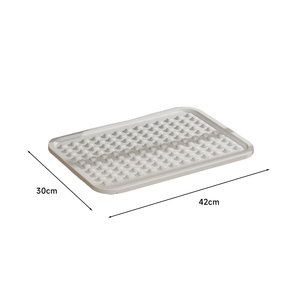 Extra Large Deep Cat Litter Box - High-Sided Open Design - 50x37x20cm