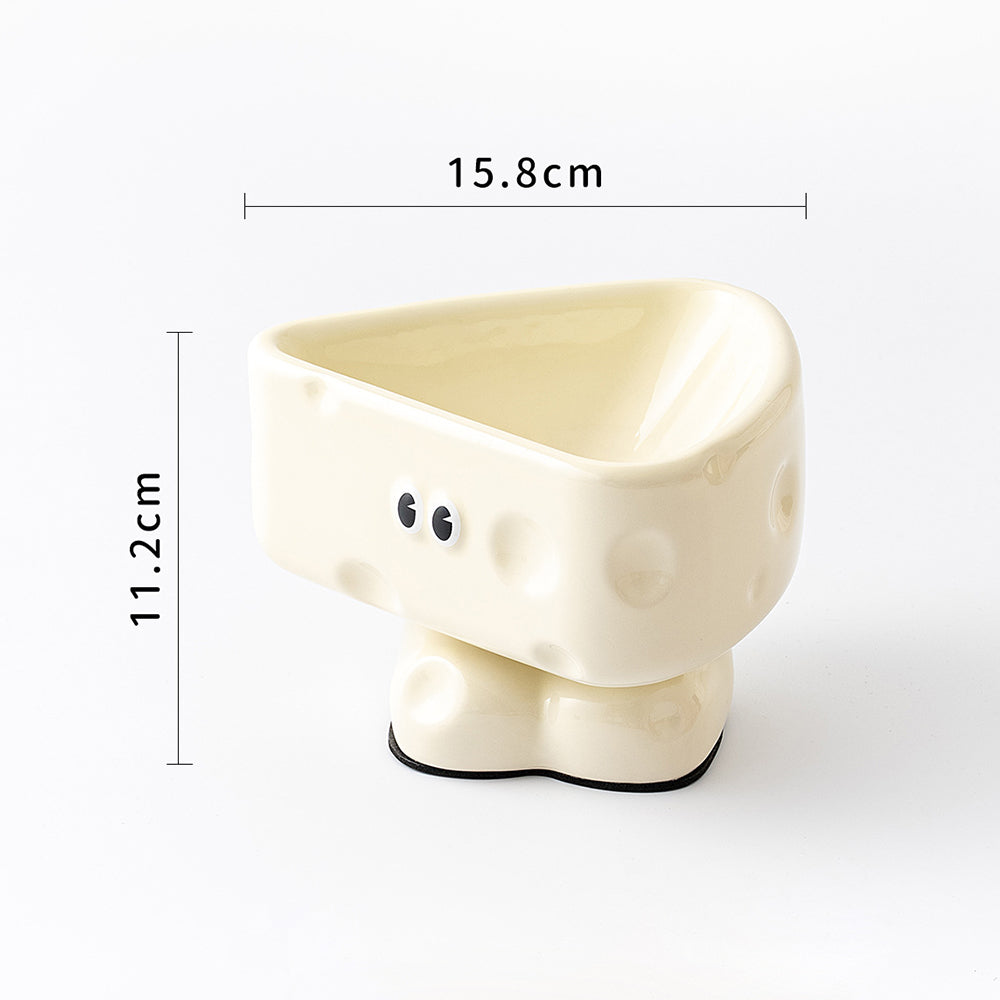 Elevated Ceramic Pet Bowl Anti Tip Neck Support