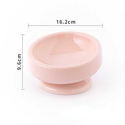 Elevated Ceramic Pet Bowl Anti Tip Neck Support