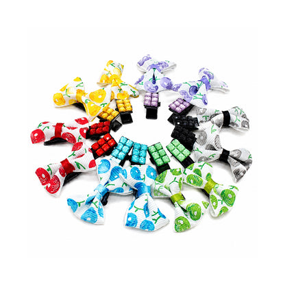 Pet Hair Clip Cute Cherry Bow Grooming Accessory Random 1pc