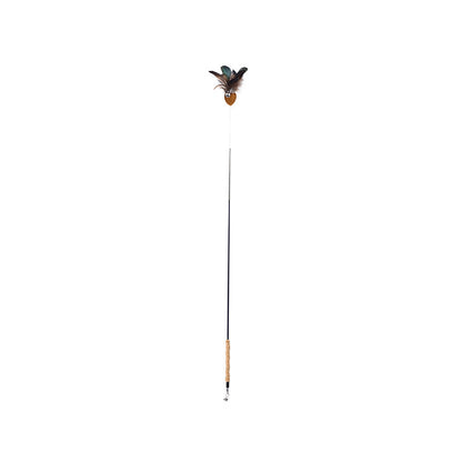 Cat Wand Toy – Interactive Feather Teaser with Replaceable Heads