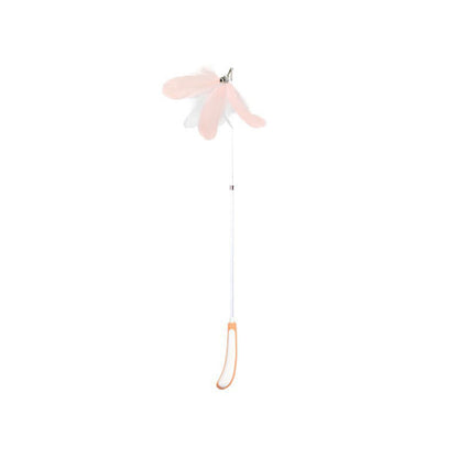 Cat Wand Toy – Interactive Feather Teaser with Replaceable Heads