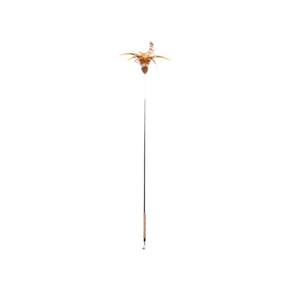 Cat Wand Toy – Interactive Feather Teaser with Replaceable Heads