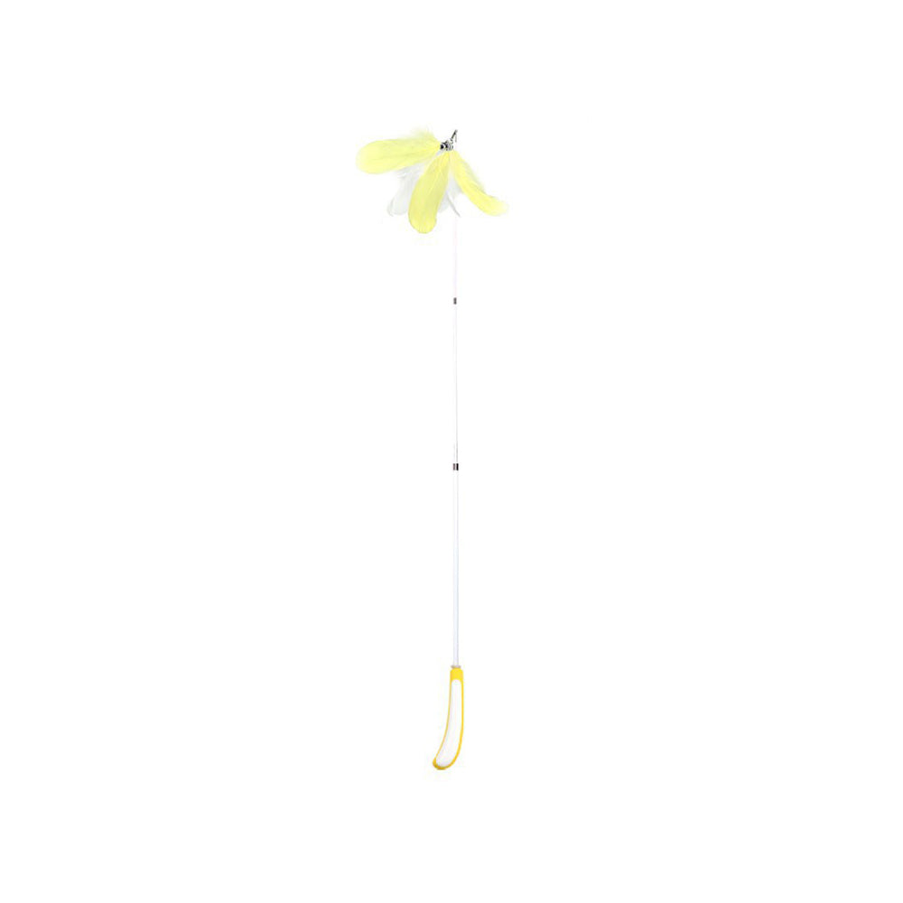 Cat Wand Toy – Interactive Feather Teaser with Replaceable Heads