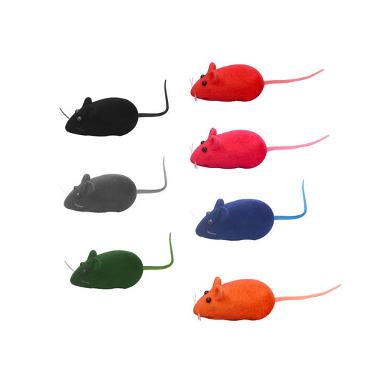 Cat Toy Mouse – Realistic Furry Squeaky Interactive Toy (1pc, Random Color)