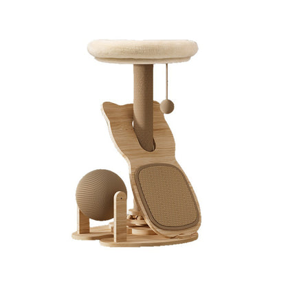 Small Cat Tree with Bed & Sisal Scratching Post