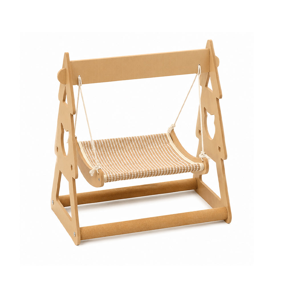 Pet Hammock Swing Bed Wooden Double Layer