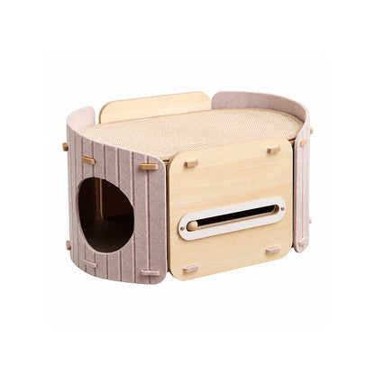Felt Cat House Double Layer Scratcher Condo