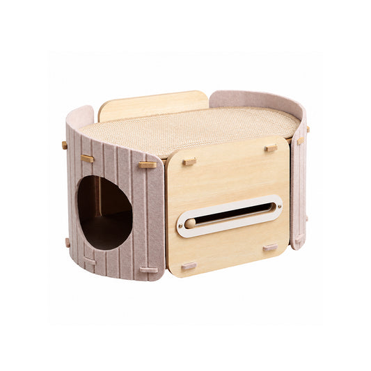 Felt Cat House Double Layer Scratcher Condo