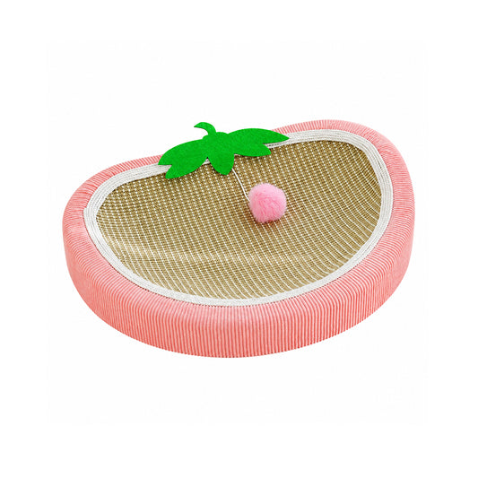 Sisal Cat Scratcher Bowl Bed Strawberry Design