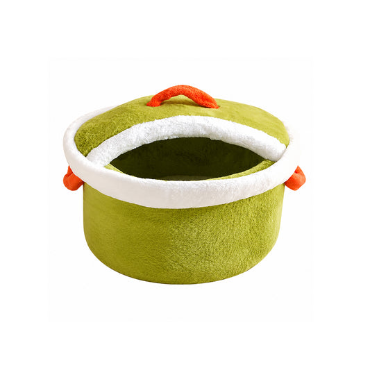 Enclosed Cat Bed Cozy Pot Lid House
