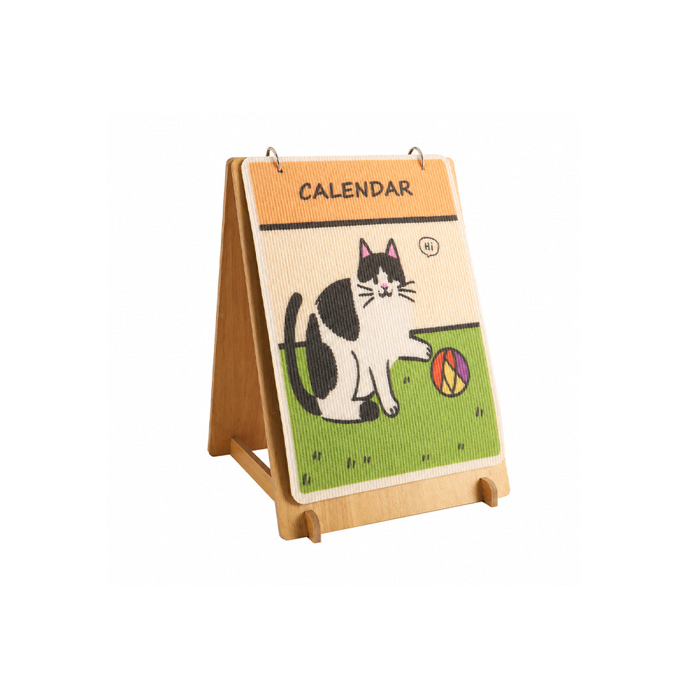 Calendar Cat Scratching Board Standing Toy