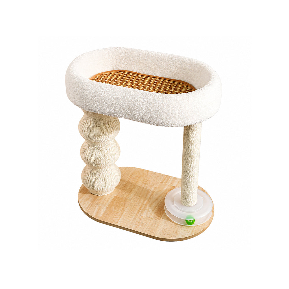 Cat Tree with Track Toy Sisal Scratching Post Gourd Style