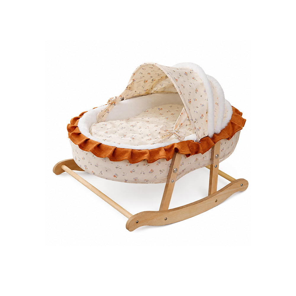 French Style Cat Rocking Bed Plush Cradle