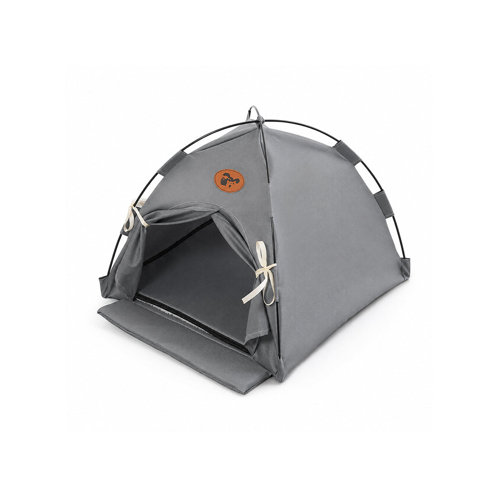 Summer Foldable Tent Pet Bed with Removable Cushion and Door Flap