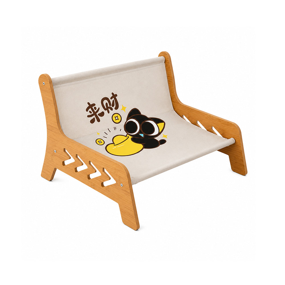 Large Cat Lounger Chair with Sisal Scratching Board – Durable All-Season Cat Bed