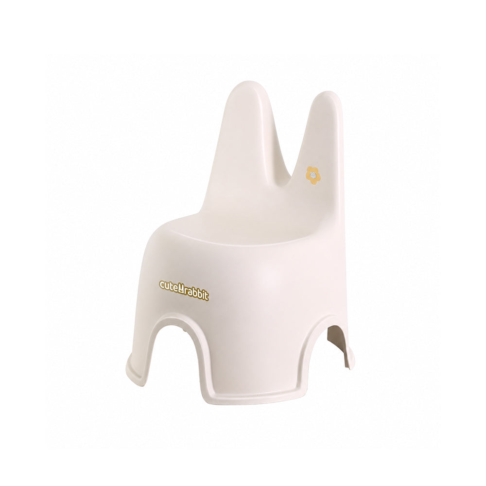 Children’s Cartoon Bunny Plastic Stool – Large Stackable Chair