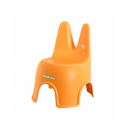 Children’s Cartoon Bunny Plastic Stool – Large Stackable Chair
