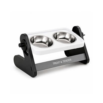 Adjustable Stainless Steel Pet Bowl – Single or Double, Neck-Friendly