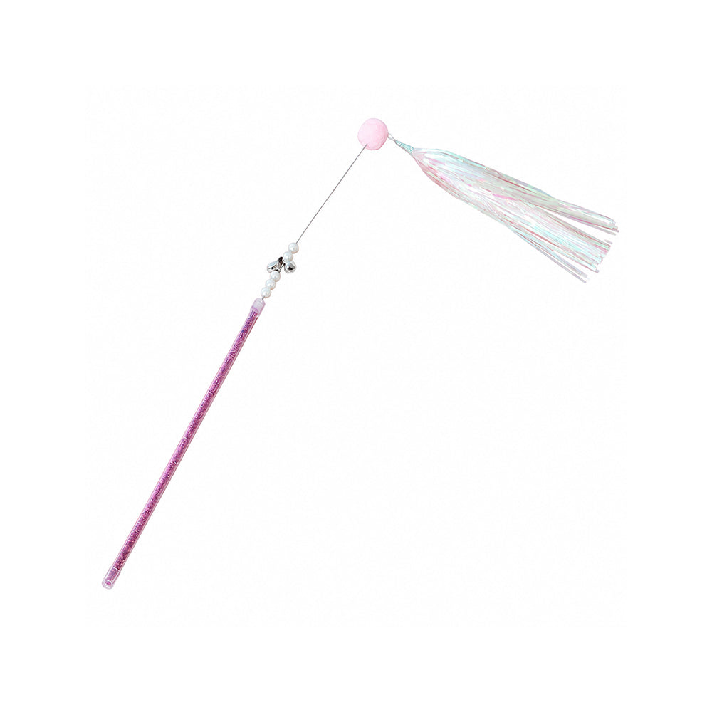 Fairy Wand Cat Teaser Toy – Interactive Tassel & Feather Wand for Cats