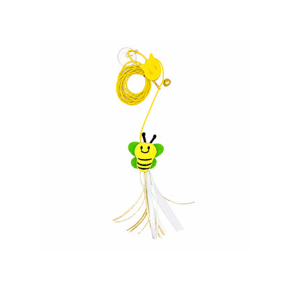 Self-Play Hanging Cat Toy – Swing with Elastic Feather & Bell