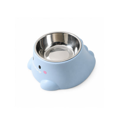 Stainless Steel Pet Bowl – Anti-Slip, Slanted, Neck-Friendly