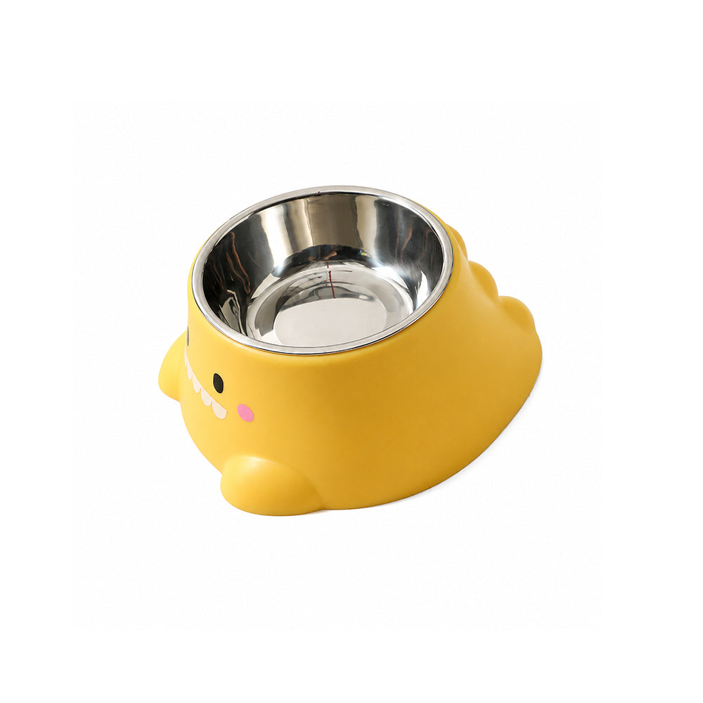 Stainless Steel Pet Bowl – Anti-Slip, Slanted, Neck-Friendly