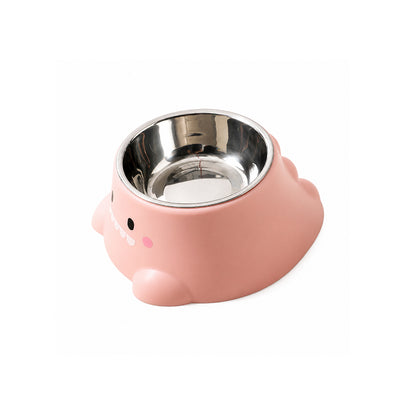 Stainless Steel Pet Bowl – Anti-Slip, Slanted, Neck-Friendly