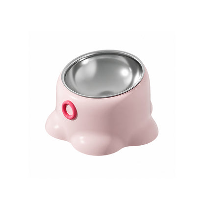 Stainless Steel Pet Bowl – Anti-Slip, Slanted, Neck-Friendly