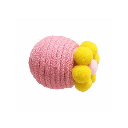 Dopamine Colour Plush Rope Cat Toy Ball – Interactive Self-Play Toy