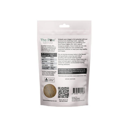 THE PAW GROCER Air Dried Kangaroo Straps Dog Treats 100g