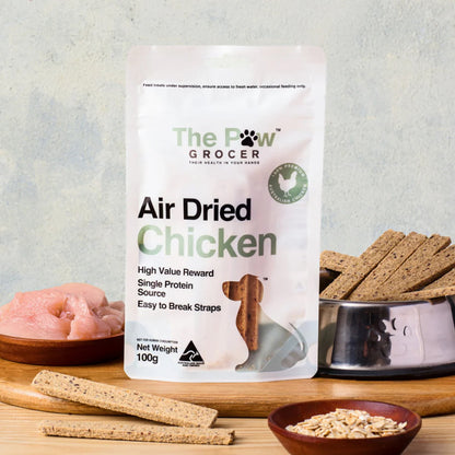 THE PAW GROCER Air Dried Chicken Straps Dog Treats 100g