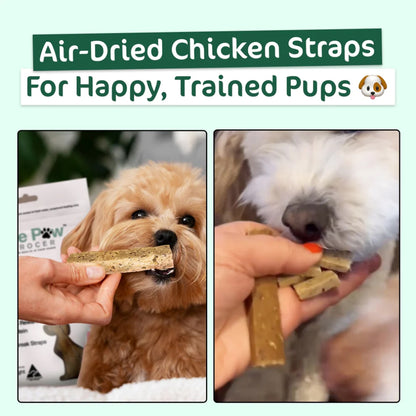 THE PAW GROCER Air Dried Chicken Straps Dog Treats 100g