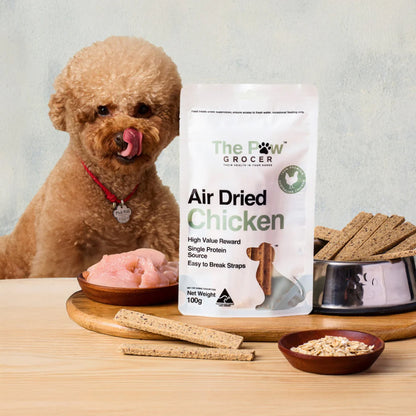 THE PAW GROCER Air Dried Chicken Straps Dog Treats 100g