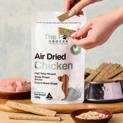 THE PAW GROCER Air Dried Chicken Straps Dog Treats 100g