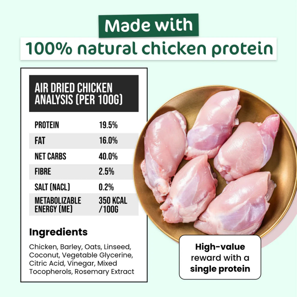THE PAW GROCER Air Dried Chicken Straps Dog Treats 100g