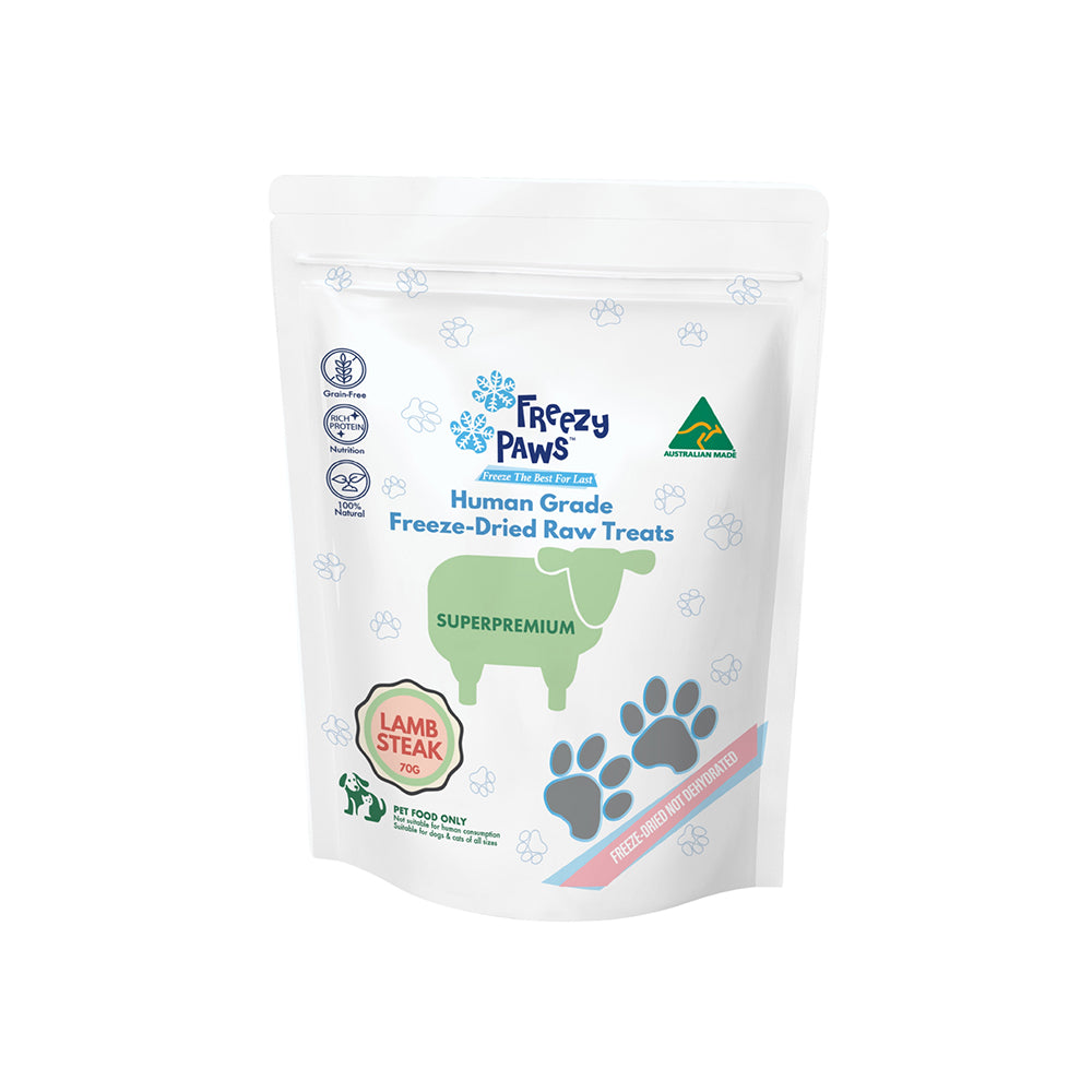 FREEZY PAWS Lamb Steak Dogs & Cats Treats 70g