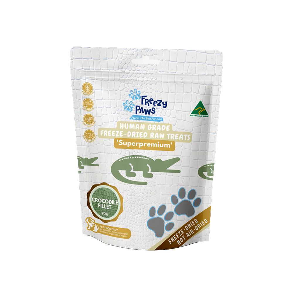 FREEZY PAWS Crocodile Fillet Freeze Dried Pet Treats 70g