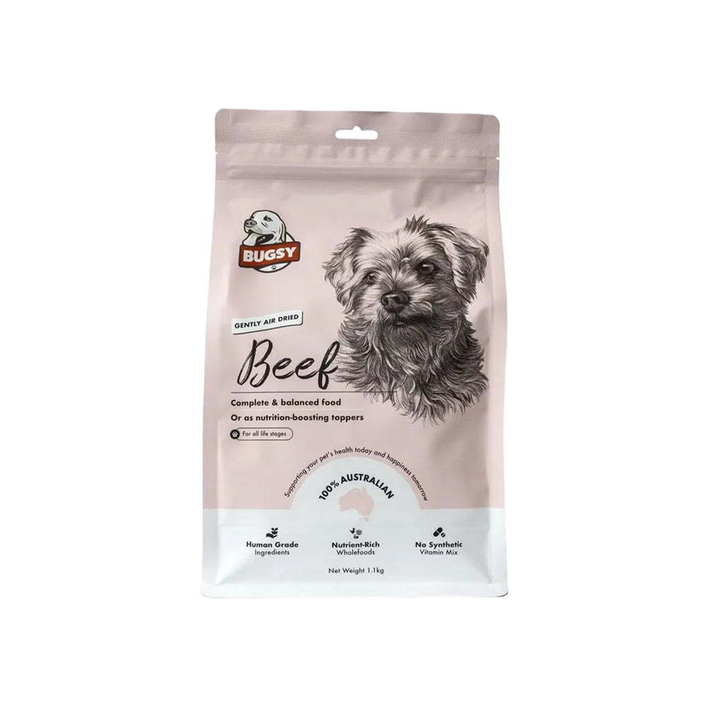 BUGSY'S Beef Complete & Balanced Premium Air Dried Raw Dog Food
